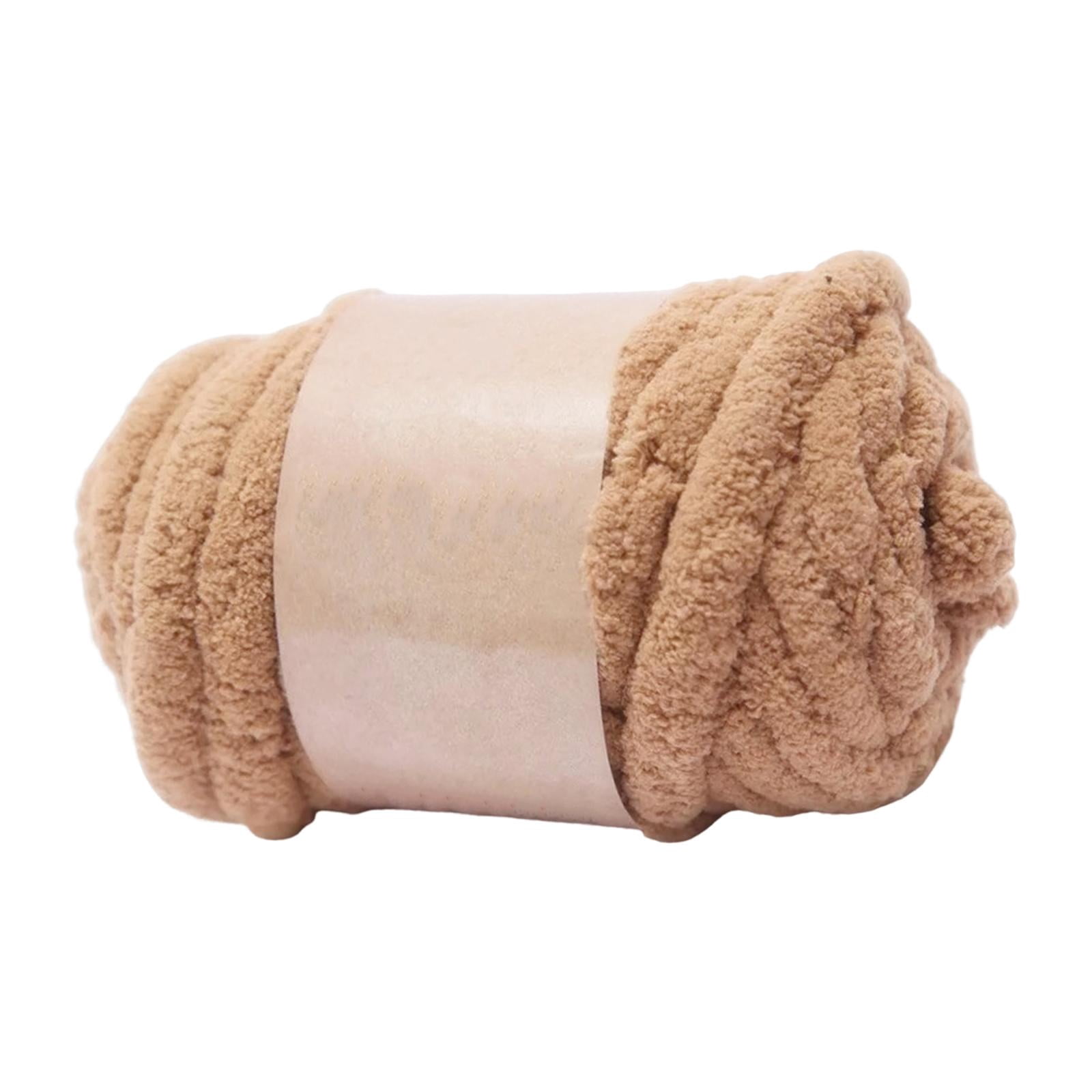 yuksok Chunky Wool Yarn Hand Knitting Soft Giant Wool Yarn Threads Bulky Yarn for Throw khaki