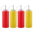 thumbnail image 1 of MIANGASTORE 4Pcs Plastic Squeeze Seasoning Bottles Oil Bottles Soy Sauce Bottle Random Color, 1 of 8