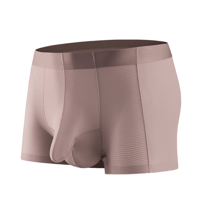 B91xZ Boxeur pour Hommes en Coton Extensible Évacuant l'Humidité avec Pochette, Rose TG