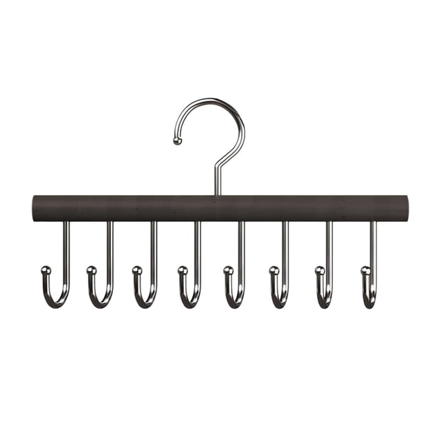 Organisateurs de Garde-Robe et Crochet de Ceinture de Rangement pour Gestionnaire de Garde-Robe et Support de Ceinture de Rangement, avec 8 Crochets, Crochet en Bois Multifonction et Robuste Porte-Cravates pour Organisateur de Garde-Robe