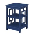 thumbnail image 2 of Convenience Concepts Town Square Table d'Appoint avec Étagères en Bois Bleu Cobalt, 2 of 7