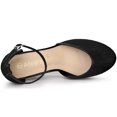 thumbnail image 4 of BLISSFUL STEP Sandales Compensées à Plateforme en Espadrille à Lacets pour Femmes Noires (Taille 7), 4 of 5
