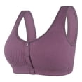thumbnail image 1 of MIASHUI Front Closure Bras for Older Women Push Up Breathable Front Button Bralette Comfy Sleep Bras,Grey,48, 1 of 6