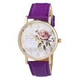 thumbnail image 4 of LYMAYTER Stylish Ladies Watch Stylish Women's Rose Pattern Watch - Faux Leather Strap, Quartz Movement, 4 of 7