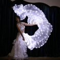 thumbnail image 2 of Ventilateur en Soie pour Danse du Ventre, Ventilateur pour Fête, Performance LED, Lumière LED, 2 of 9