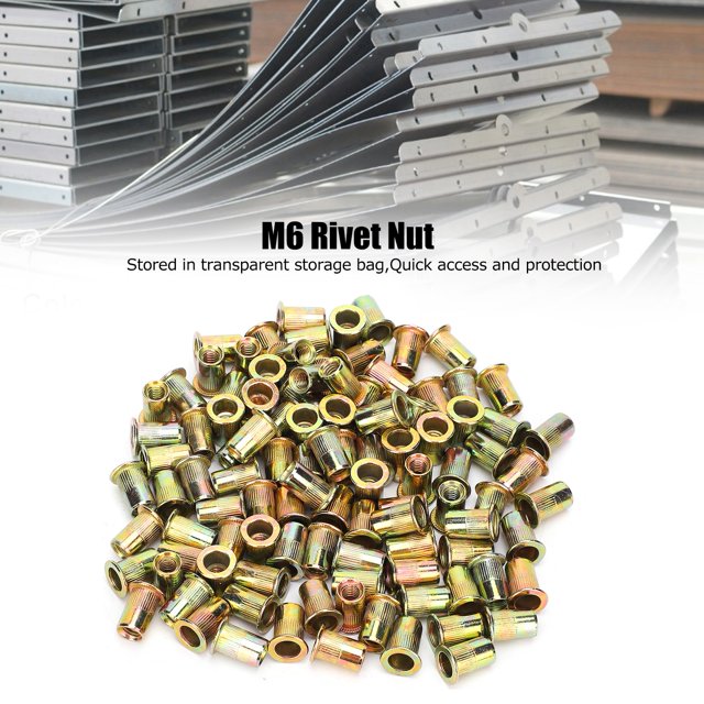 Écrous de Rivet, 200Pcs M6 Écrou à Rivet Outil Outil Écrou à Rivet Kit Écrou à Rivet Outil, Instruments Meubles pour Ascenseurs Automobiles