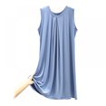 thumbnail image 1 of Modal Lingerie Chemise de Nuit Sans Manches pour Femmes, Robe de Nuit d'Été, Camisoles Unies, 1 of 9