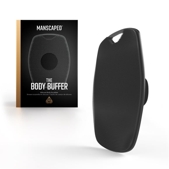 MANSCAPED® The Body Buffer Premium Silicone Scrubber for Cleaning & Exfoliating Skin - Black (1-Pack)