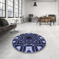 thumbnail image 4 of Ahgly Company Tapis d'Intérieur Lavables en Machine pour la Zone de Pervenche Violette, 7' Carré, 4 of 7
