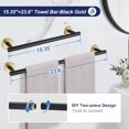 thumbnail image 2 of Gold Bathroom Towel Holder Set, Pieces Bathroom Hardware Set SUS Stainless Steel Round Wall Mounted, 2 of 14