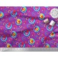 thumbnail image 2 of Soimoi Polyester Crepe Fabric Floral,Circle & Bird Artistic Printed Fabric 1 Yard 52 Inch Wide, 2 of 3
