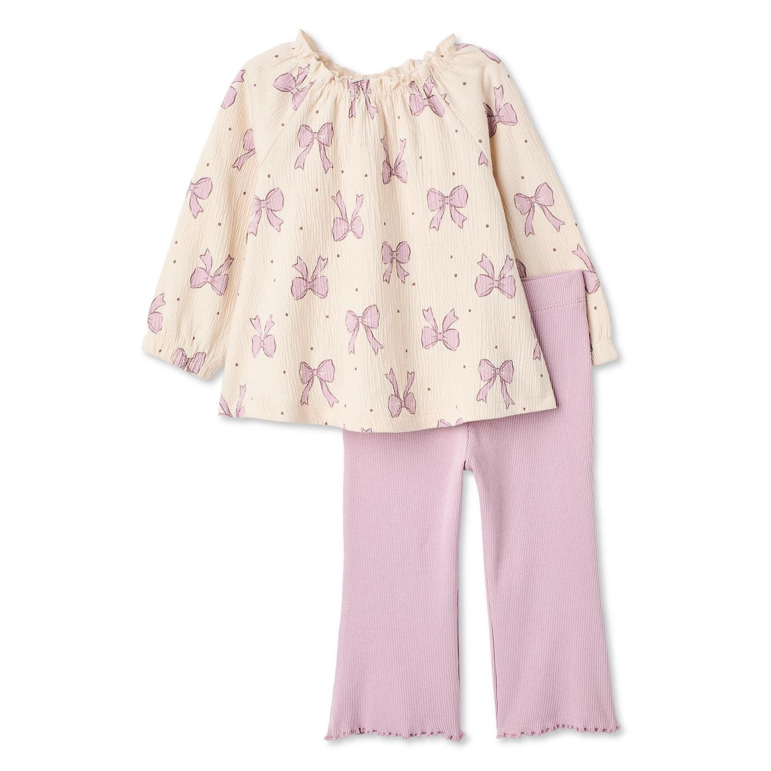 Ensemble 2 pièces avec tunique froissée George pour bébés filles