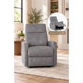 thumbnail image 1 of Fauteuil relax à bascule K-Living Zoya Colony en tissu graphite pour salon, 1 of 6