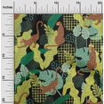 thumbnail image 1 of oneOone Polyester Lycra Olive Green Fabric Tropical Leaves & Leopard Craft Projects Decor Fabric Printed By The Yard 56 Inch Wide, 1 of 4