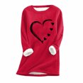 thumbnail image 1 of Birdeem Womens Large Loose Raglan Top Thickened and Velvet Lamb Wool Warm Underlay, 1 of 1