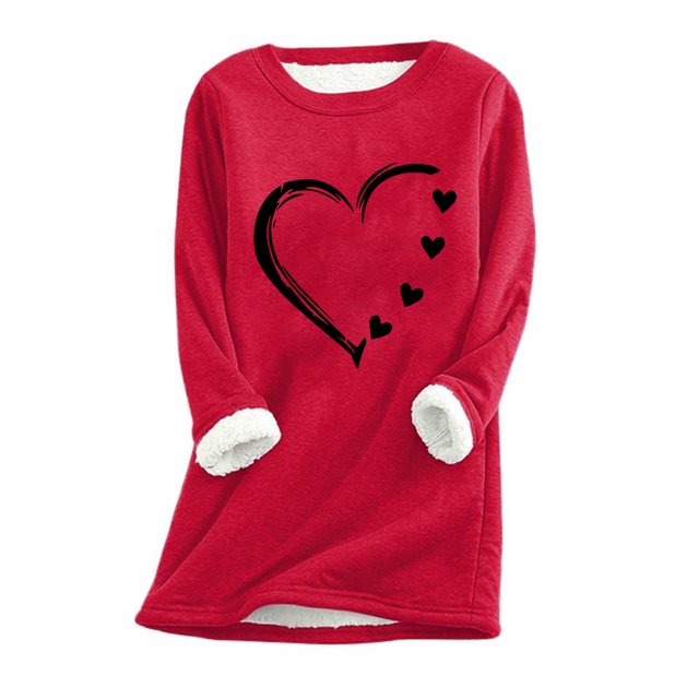 Birdeem Womens Large Loose Raglan Top Thickened and Velvet Lamb Wool Warm Underlay