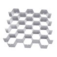 thumbnail image 1 of 18-Compartment Honeycomb Drawer Divider Organizer Ties Belts Organization - Grey, 1 of 8