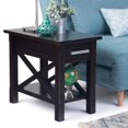 thumbnail image 2 of SIMPLIHOME Kitchener SOLID WOOD 14 inch wide Rectangle Contemporary Narrow Side Table in Hickory Brown with Storage, 1 Drawer and 1 Shelf, for the Living Room and Bedroom, 2 of 2