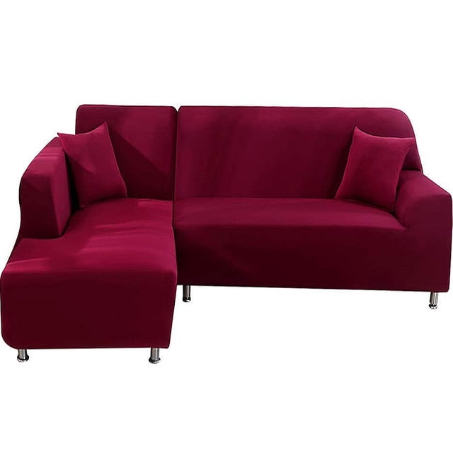 Moonsaad Stretch Couch Slipcovers, Sectional L-Shape Corner Sofa Covers, 1/2/3Seats Sofa Protector Covers