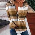 thumbnail image 1 of Chandails à Capuchon Mode pour Femmes 2023 Hauts Automne Manches Longues Ample Chandail à Enfiler Chemise Chic Décontracté Dames Rayé Col Rond Chandails 50 % de Rabais Liquidation Costumes d'Halloween/Noël, 1 of 5