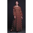 thumbnail image 2 of Bimba Robe Maxi en Georgette Mousse à Imprimé Floral en Blocs pour Femmes à Manches Longues avec Taille Élastique - Grande, 2 of 5