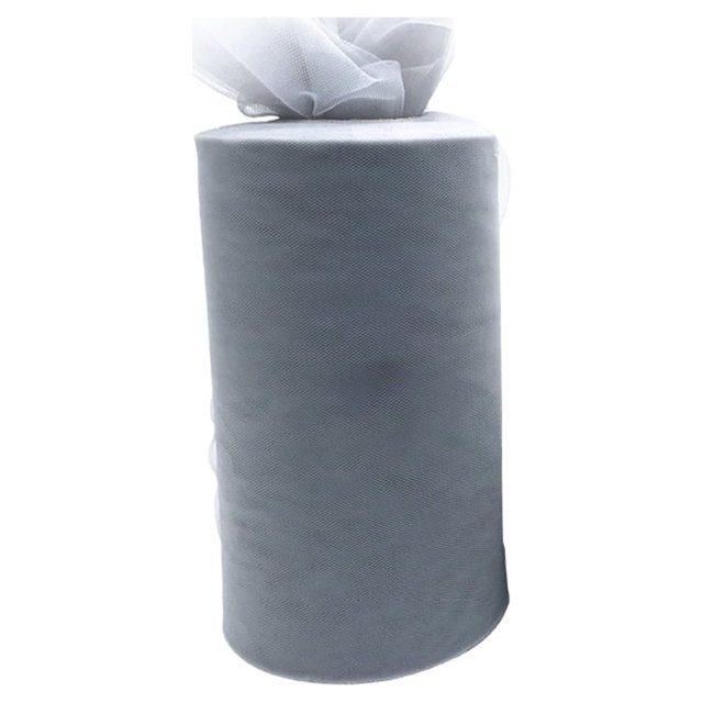 kurtrusly Wide Range Of Uses Roll Tulle For Wedding Party Decorations Easy To Ad Clean White Roll Wedding Tape light grey 1Set
