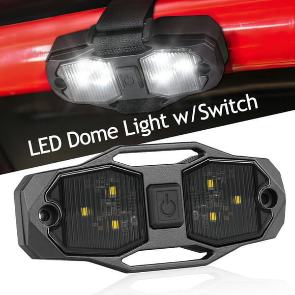 Barre de Montage Blanche Lumière Dôme Led Lumière de Roche avec Interrupteur pour Polaris Rzr Utv 4Wd