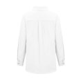thumbnail image 3 of Chemise à Manches Longues Femme Chemise Unie pour Femmes Blouse Ample à Col en V Tunique Décontractée de Travail à Manches Longues avec Poche Robe à Manches Longues Femme Hauts à Col en V pour Femmes, 3 of 5