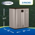 thumbnail image 4 of Suncast 9 Cu Ft Heavy Duty Resin Garage Base Storage Cabinet, Platinum (2 Pack), 4 of 8