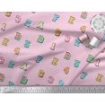 thumbnail image 2 of Soimoi Cotton Voile Fabric Numbers & Alphabets Text Print Fabric by The Yard 56 Inch Wide, 2 of 3