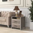 thumbnail image 4 of Gymax Nightstand w/ 2 Drawers Farmhouse Bed Side Table w/ Open Storage Shelf, 4 of 9
