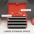 thumbnail image 4 of DURHAND 4-Drawer Tool Box Lockable Steel Tool Chest with Latch and Keys, 4 of 9