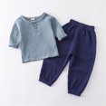 thumbnail image 2 of Birdeem Chemises pour Filles Mode Filles et Garçons Hauts Décontractés à Manches Longues Col Rond Ensemble Pantalon Long Uni, 2 of 12