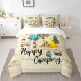 thumbnail image 2 of YST Happy Camping Wooden Plank Rustic Comforter Set, Polyester, Queen Size (7 Count), 2 of 5