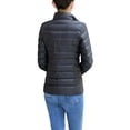 thumbnail image 2 of UKAP Ladies Puffer Jacket Solid Color Coat Stand Up Collar Down Jackets Packable Work Outwear Black 4XL, 2 of 3