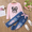 Rose, variante sur PatPat Ensemble Chandail en Molleton et Jogging pour Petites Filles, Motif Léopard et Bloc de Couleur, Tailles 4 à 12 Ans