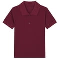 thumbnail image 1 of Annhoo Polos d'Été pour Filles à Manches Courtes, Col Rabattu, Boutons, Coton, Tennis, Uni, Décontracté, Tunique Basique, 2 à 15 Ans, 1 of 3