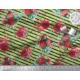thumbnail image 3 of Soimoi Rayon Fabric Leaves & Rose Flower Print Sewing Fabric Yard 56 Inch Wide, 3 of 3