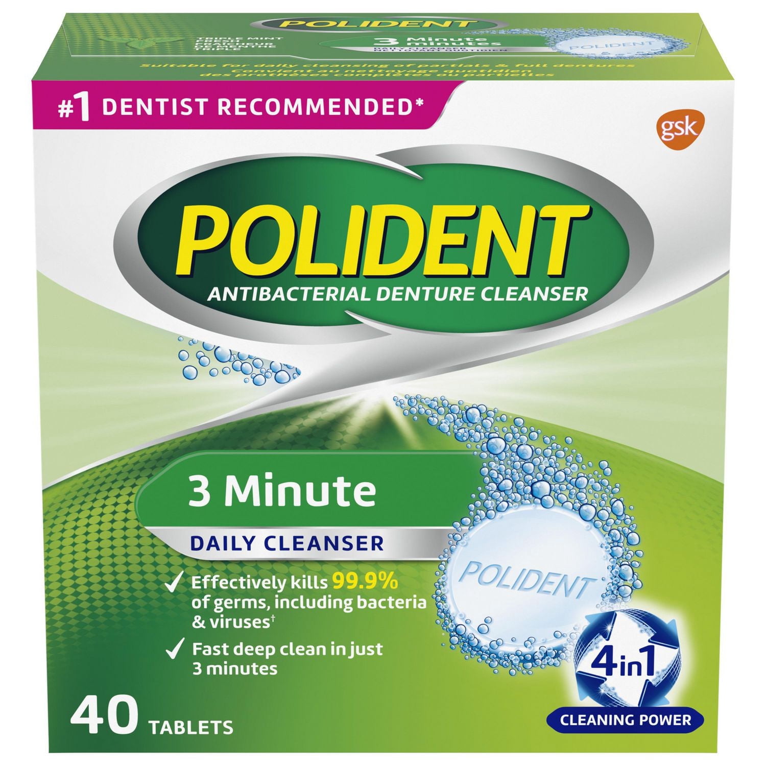 Polident 3 Minute Daily Denture Cleanser