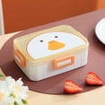 thumbnail image 1 of Yhmxh Lunch Box for Kids Kitchen Gadgets Plastic Lunch Box Cute Four-button Children's Lunch Box Student Can Microwave Portable Portable Lunch Box Lunch Containers Bentgo Lunch Box, 1 of 3