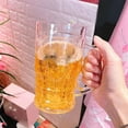 thumbnail image 3 of TACILIP 400ml Double Layered Plastic Beer Glass with Large Capacity Interlayer Chilled Water Cup Cups, Gifts for Him, 3 of 5