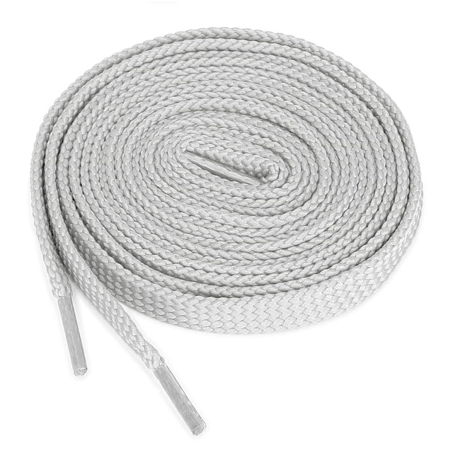 INSPIRE CHIC Unisexe 2 Paires à Double Couche Lacets Creux Élastiques Plats de Couleur Blanc Uni. Faits de 100 % polyester avec un design Plat, Ces Lacets Mesurent 1 cm de Largeur et Allant de 100 à 160 cm de Longueur. la construction à Double Couche Améliore la Durabilité et le style, Convient aux Espadrilles en Toile Ou aux Chaussures de Sport. l'Ensemble Comprend 2 Paires (4 Pcs).