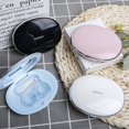 thumbnail image 4 of HLONK Contact Lens Case Chic Geese Stone and Mirror Surface Travel Contact Lens Box Magnetic Closure and Snap Closure Contact Lenses Storage Box Black Button, 4 of 4