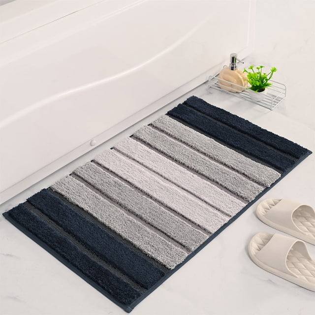 JFZMDY Tapis de Bain Coloré à Rayures, Tapis d'Entrée Absorbant pour Salle de Bain
