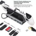 thumbnail image 4 of For Steam Deck Docking Station 10 In 1 For Rog Ally Dock With 5 USB 3.0 2.0 Dual Cooling Fan HD Multimedia Interface 4K At 60Hz 100W Charging, 4 of 8