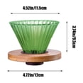 thumbnail image 3 of Glass Coffee Filter Mug with Reusable Drip Filter, Portable Hand Brewed Coffee Maker with Wooden Base for Home, Office, Travel, 3 of 6