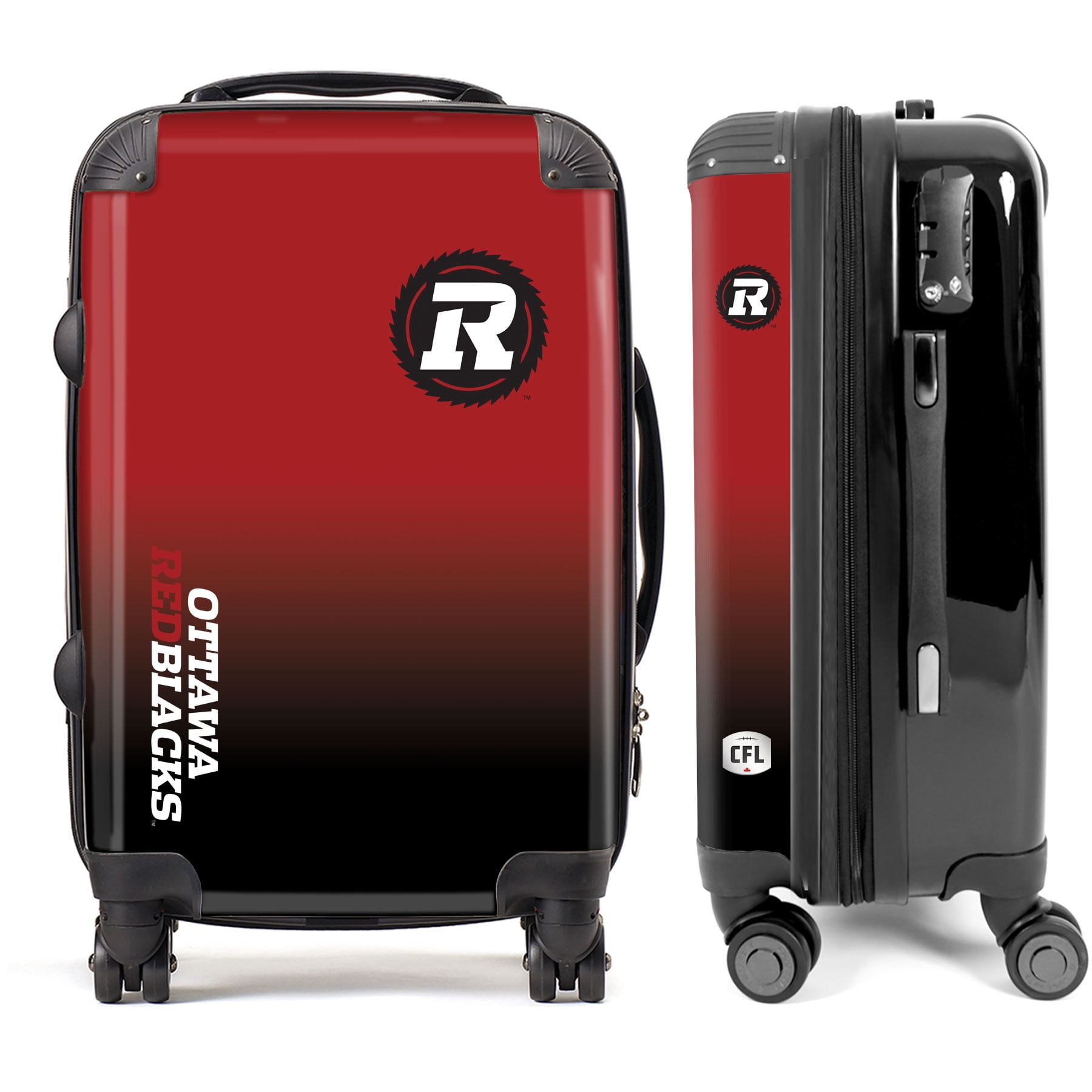 Ottawa Redblacks Touchdown Luggage, Carry-on Suitcase, 360° Spinner Carry-on, Custom Luggage, Luggage Set, Travel, TSA Lock