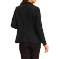 thumbnail image 3 of INSPIRE CHIC Blazer en Faux Suède pour Femme, Col à Revers, Manches Longues, Veste de Bureau, TP, Noir, 3 of 6