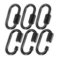 thumbnail image 1 of Uxcell 6-Pack Chain Quick Links, M4 Electroplated Iron 1.73 Inch Heavy Chain Connector Link 33Lbs Weight Capacity, 1 of 6