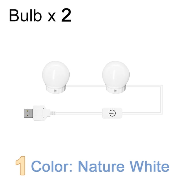 LED Maskeup Mirror Light Full Backlit Mirror USB Dimmle Table Mirror with Light 3 Colors Lights ,Widely Use